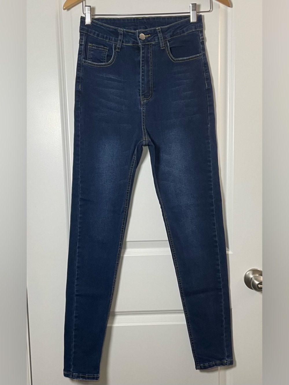 Shein High Waist Skinny Jeans Dark Wash Size M (US 6) Basic Stretch